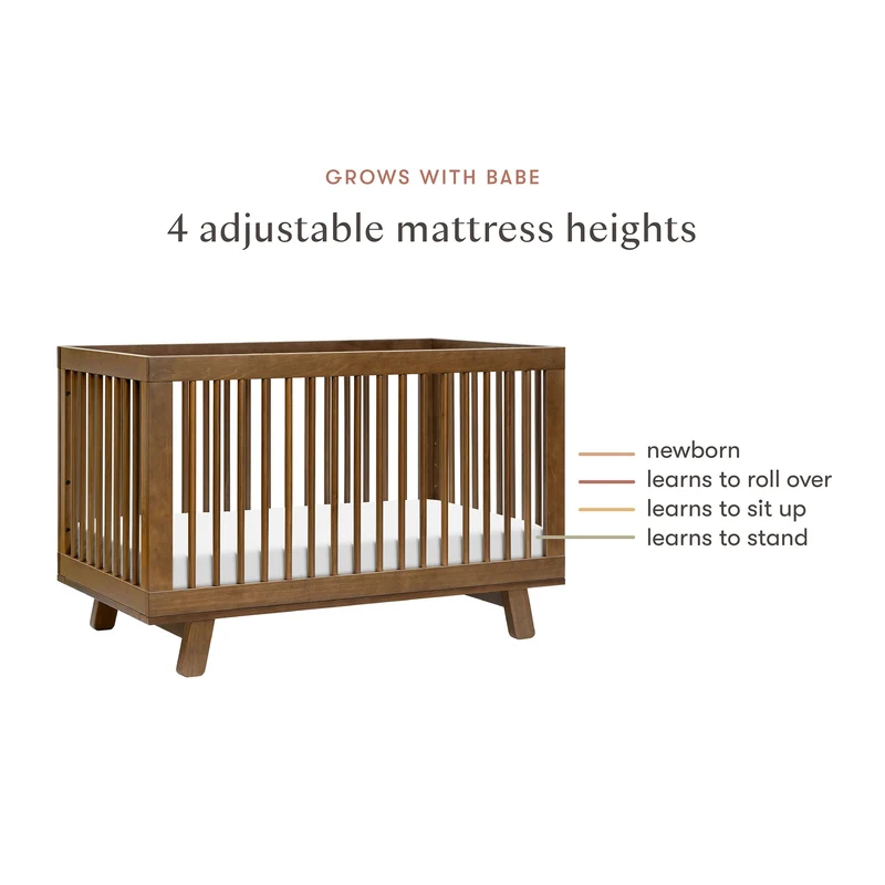 Couchette Convertible 3 en 1 Hudson - Noyer Naturel