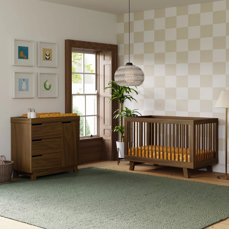 Couchette Convertible 3 en 1 Hudson - Noyer Naturel