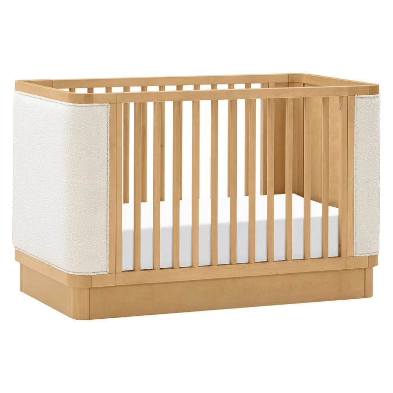 Couchette Convertible 4-en-1 Bondi avec Kit de Conversion - Miel avec boucle ivoire