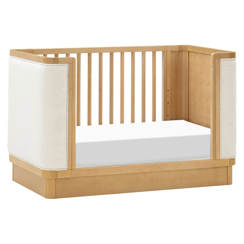 Couchette Convertible 4-en-1 Bondi avec Kit de Conversion - Miel avec boucle ivoire