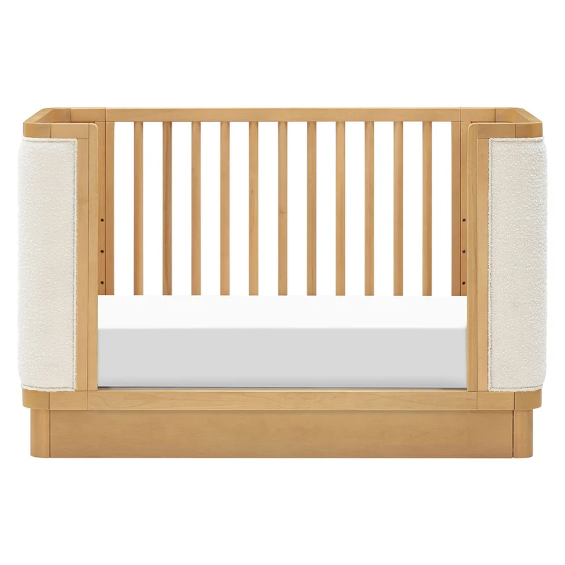 Couchette Convertible 4-en-1 Bondi avec Kit de Conversion - Miel avec boucle ivoire