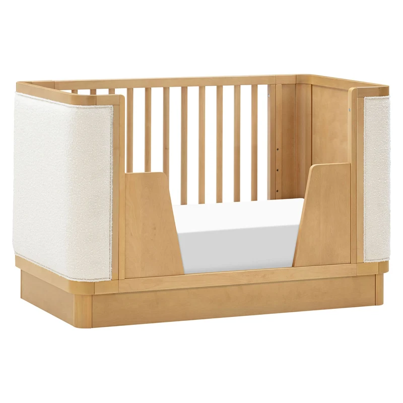 Couchette Convertible 4-en-1 Bondi avec Kit de Conversion - Miel avec boucle ivoire