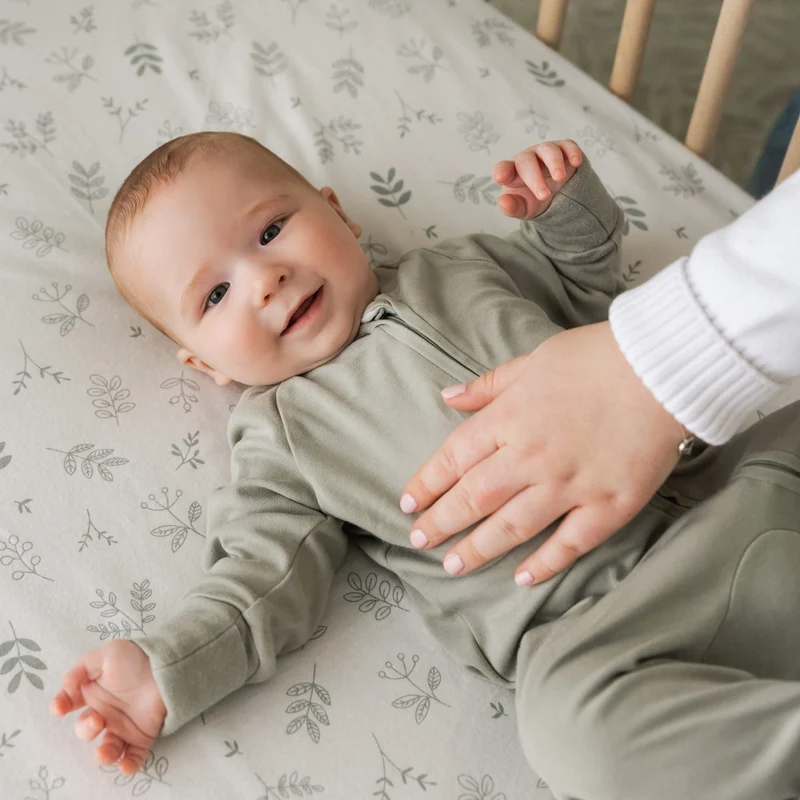 Drap Contour pour lit de Bébé - Feuillage