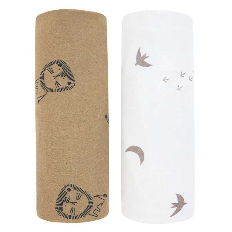Ensemble de 2 Couvertures en Flanelle - Lions