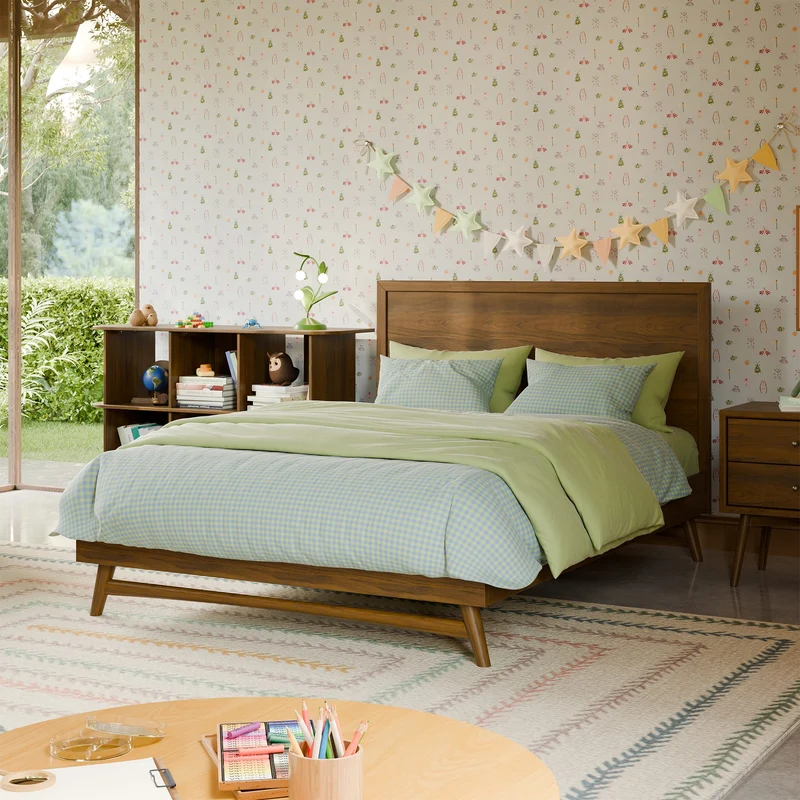Lit Double Palma - Noyer Naturel