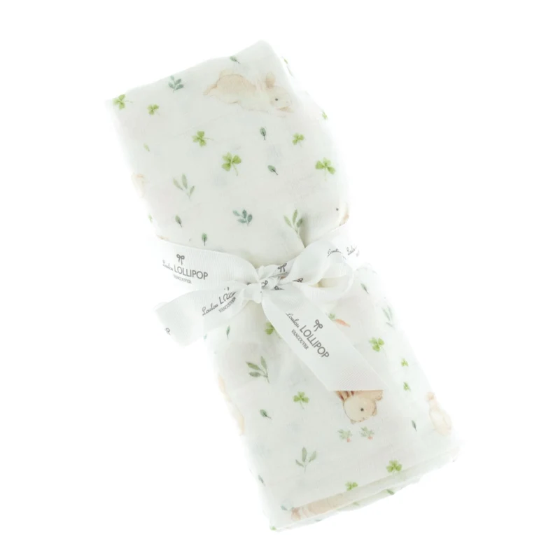 Couverture Mousseline Bambou - Lapins