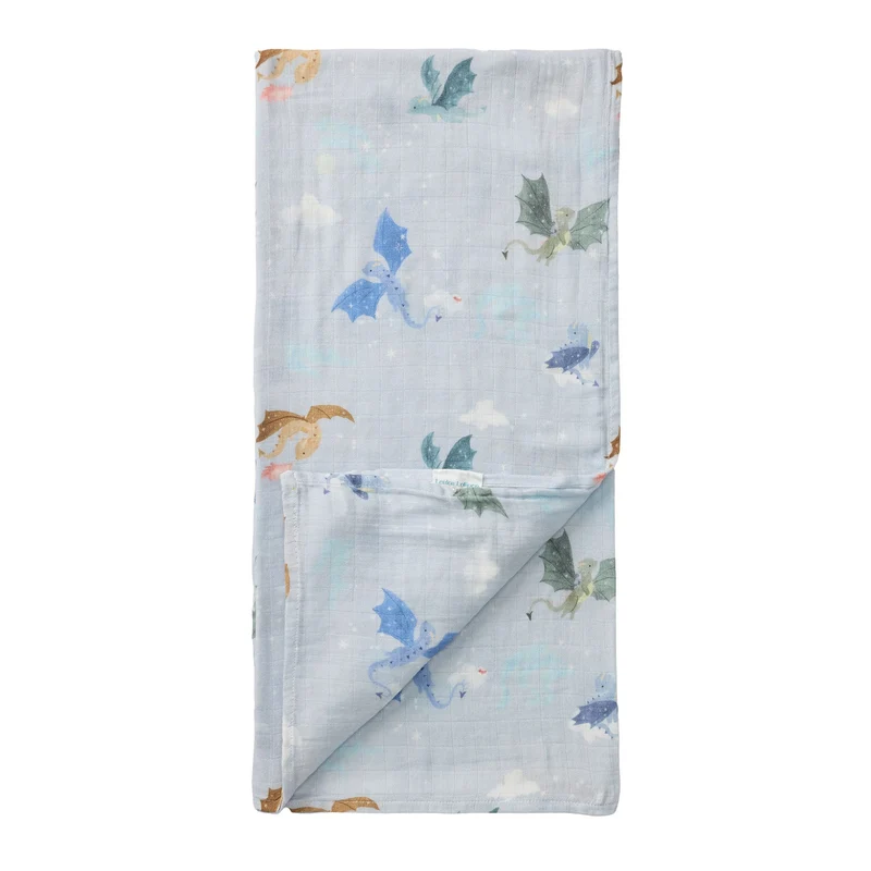 Couverture Mousseline Bambou - Dragon