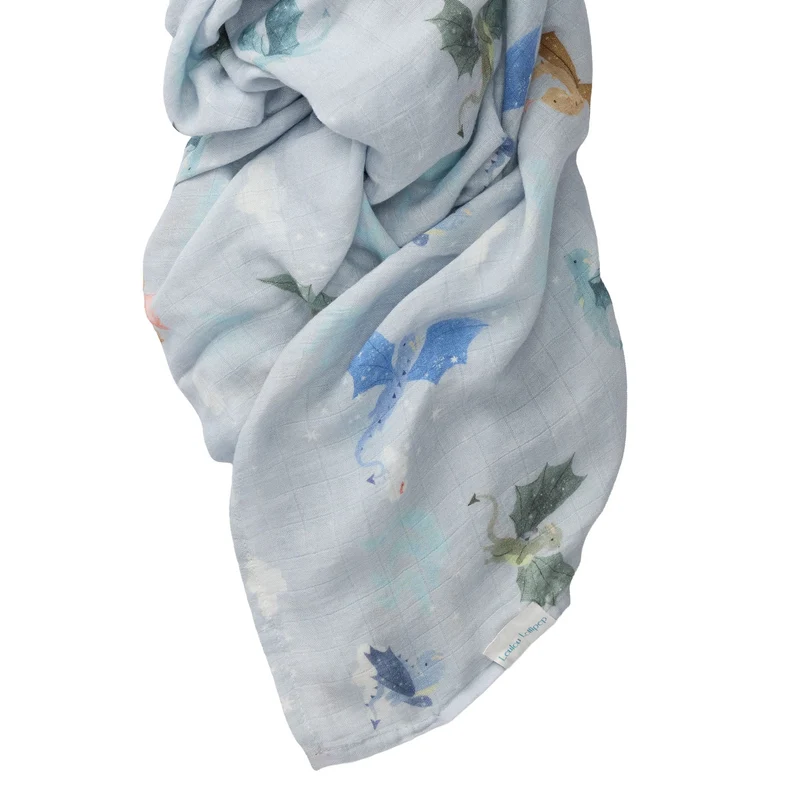 Couverture Mousseline Bambou - Dragon