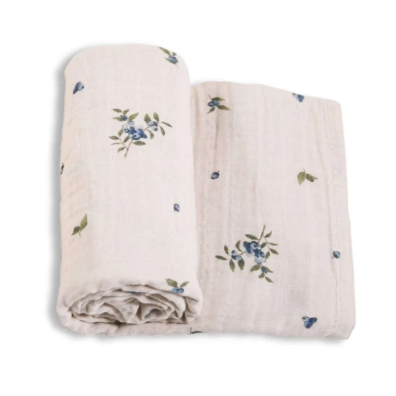 Couverture Mousseline Bleuets