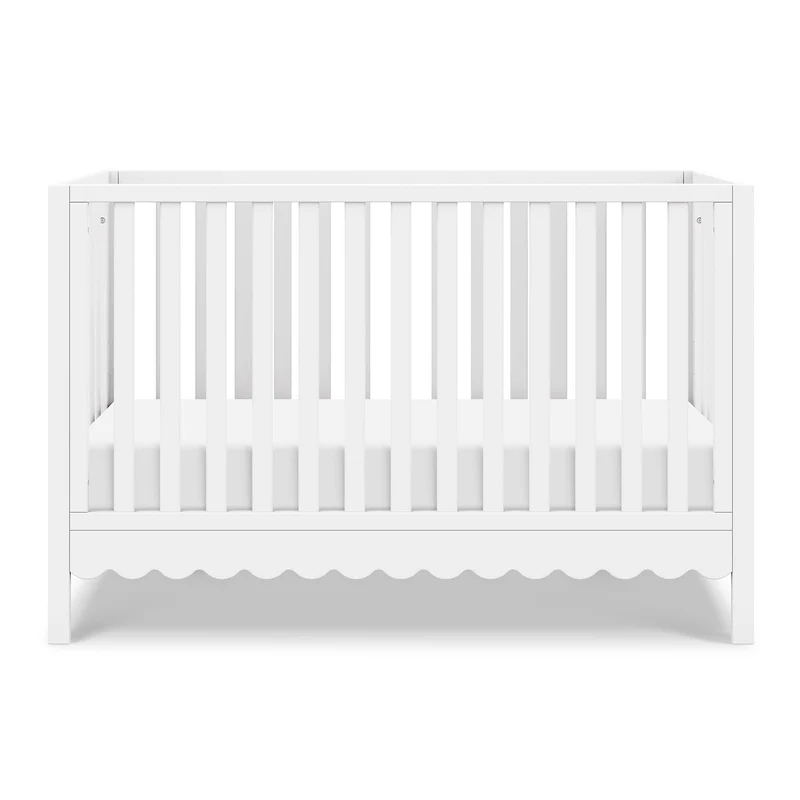 Couchette Convertible 4-en-1 Sammy Scallop - Blanc