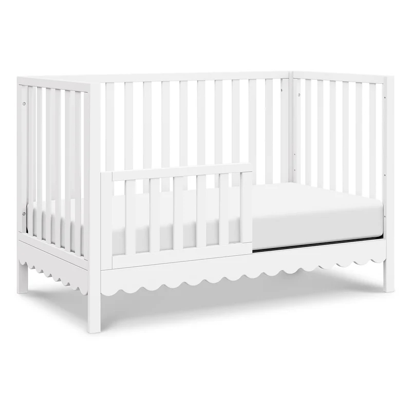 Couchette Convertible 4-en-1 Sammy Scallop - Blanc