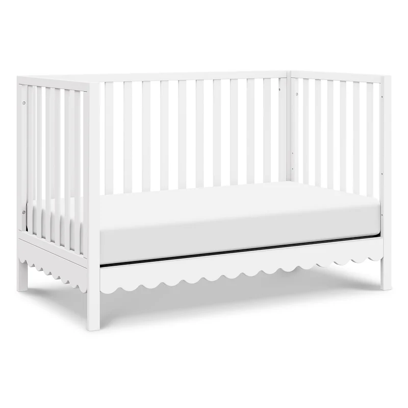 Couchette Convertible 4-en-1 Sammy Scallop - Blanc