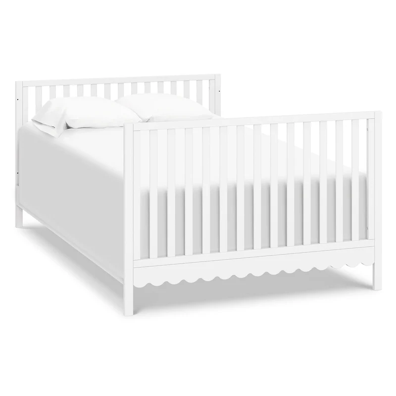Couchette Convertible 4-en-1 Sammy Scallop - Blanc