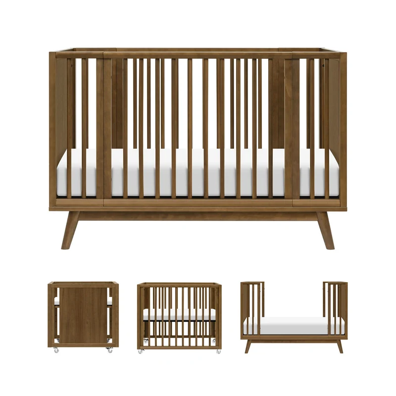 Couchette Convertible Palma 8-en-1 - Noyer Naturel