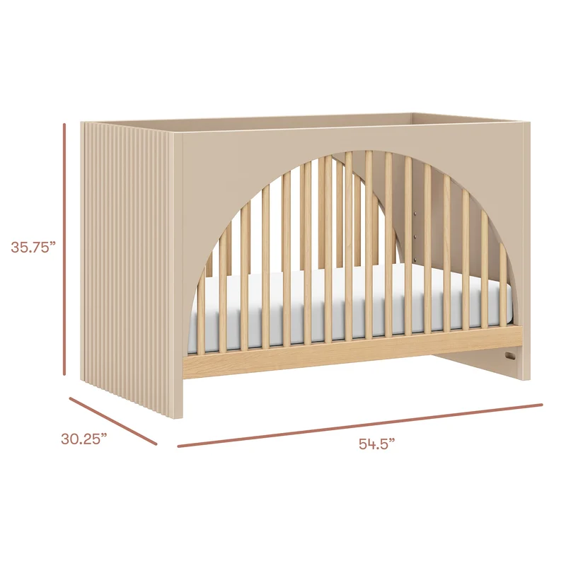 Couchette Convertible 3-en-1 Moab - Taupe/Cendre