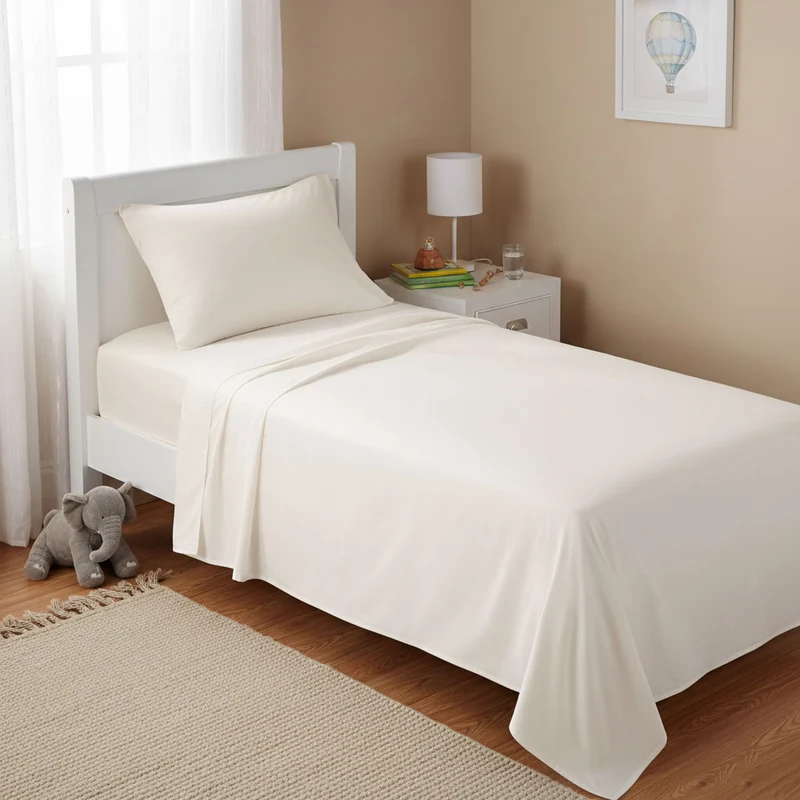 Ensemble Draps Lit Simple - Ivoire