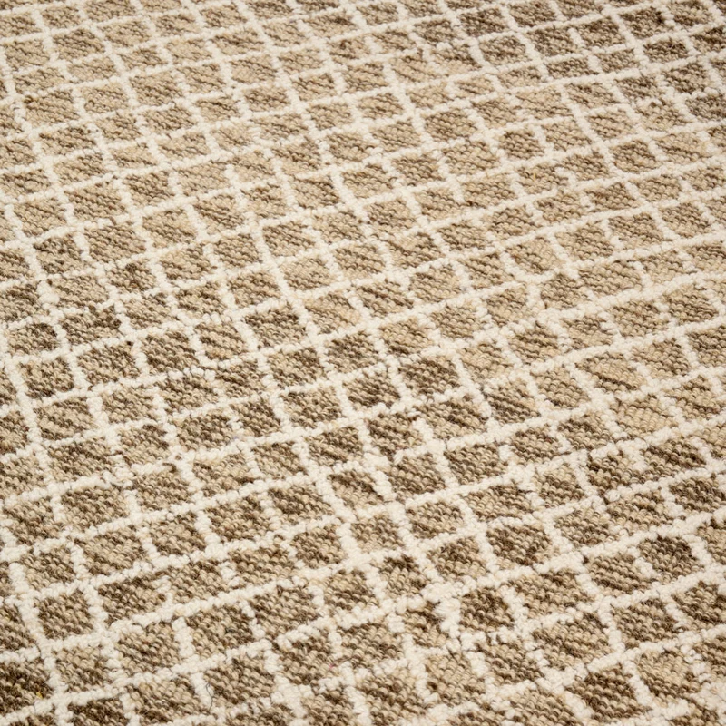 Tapis en laine Grey Grid