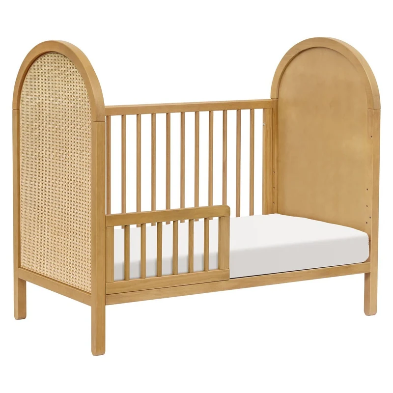 Couchette Convertible 3-en-1 Bondi Cane avec Kit de Conversion Lit pour Tout-petit - Miel / Rotin