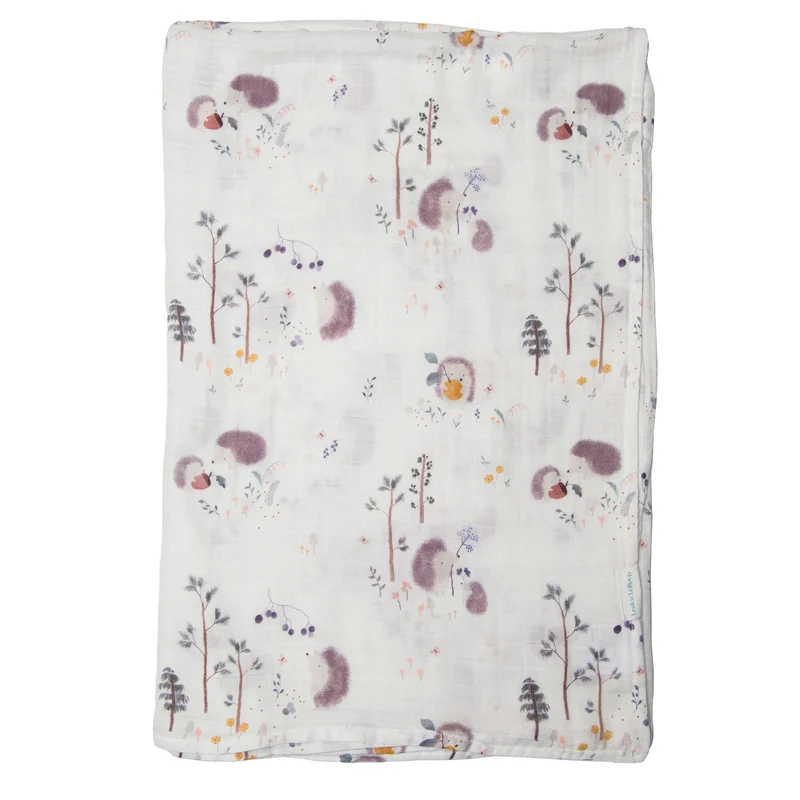 Couverture Mousseline Bambou - Hérissons