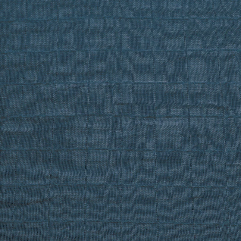 Couverture mousseline de coton - Bleu Marine