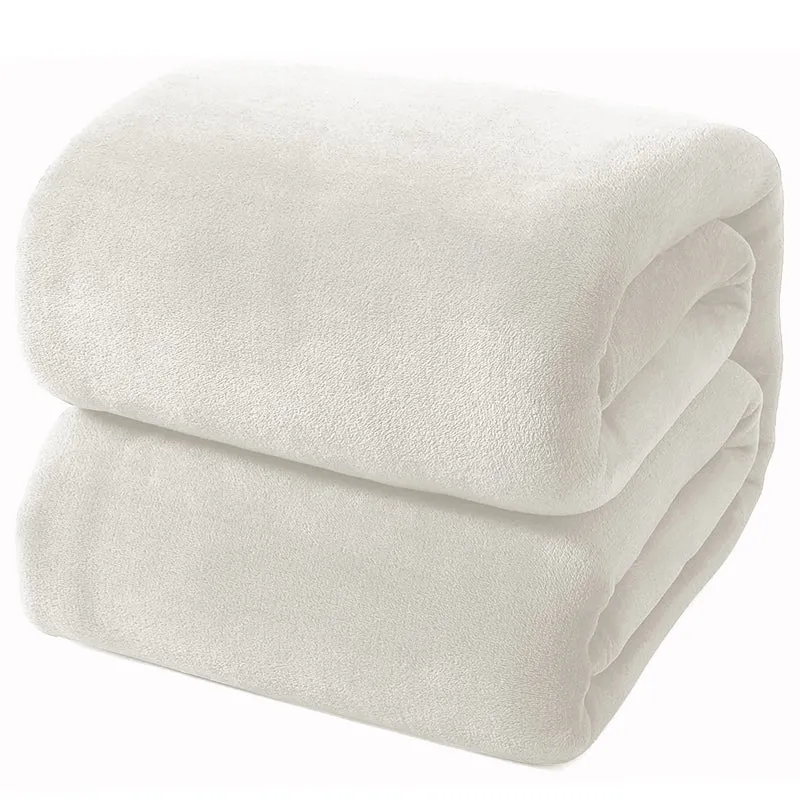 Couverture 80x88 Peluche Crème