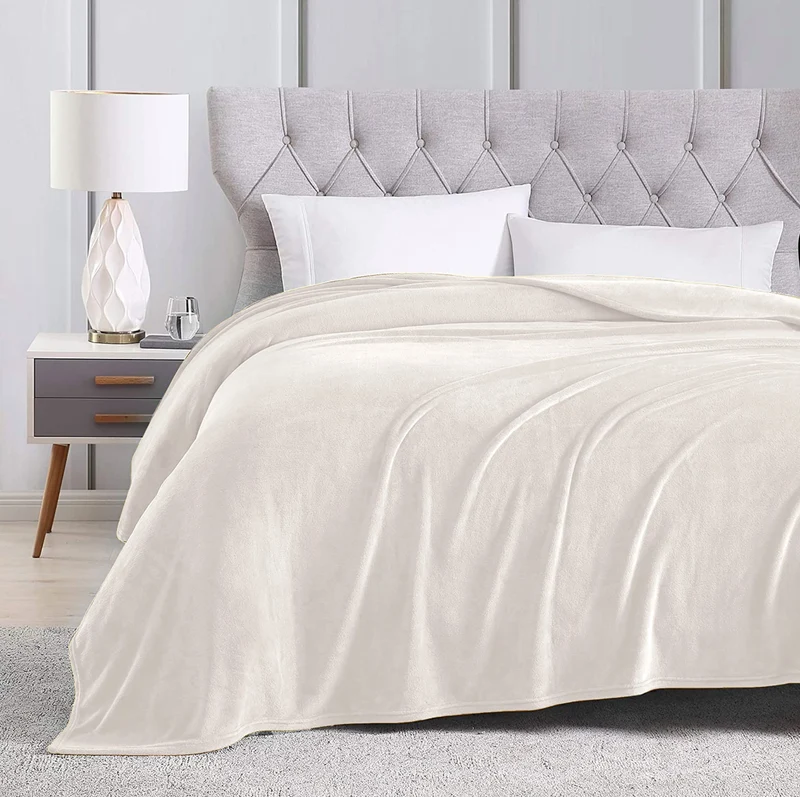 Couverture 60X80 Peluche Crème
