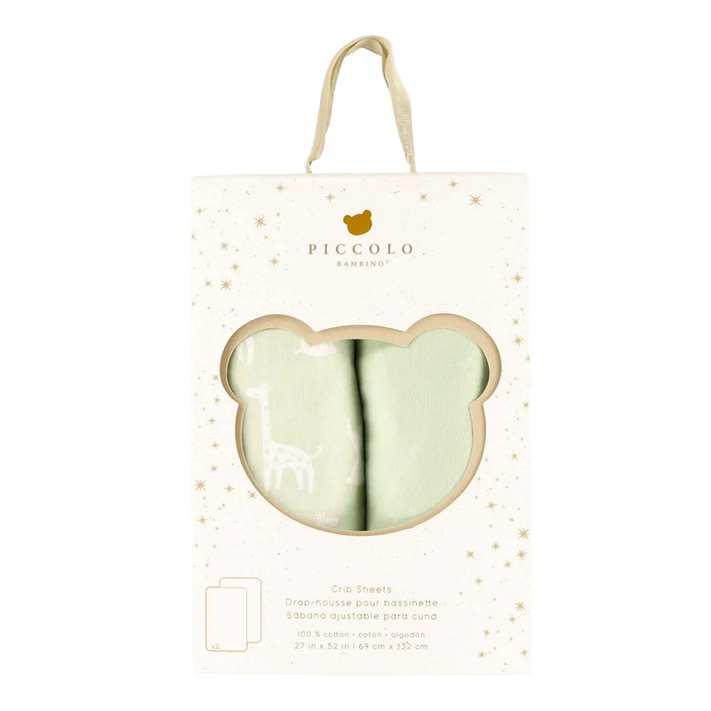 Draps Contour (2) pour Lit de Bébé - Vert