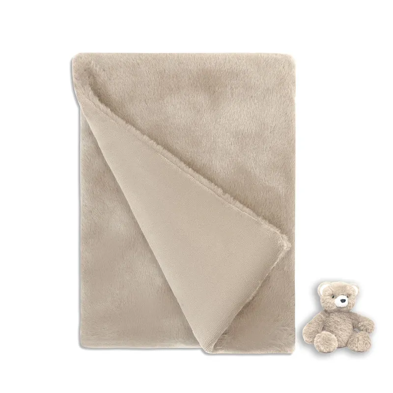 Couverture et Ourson - Taupe