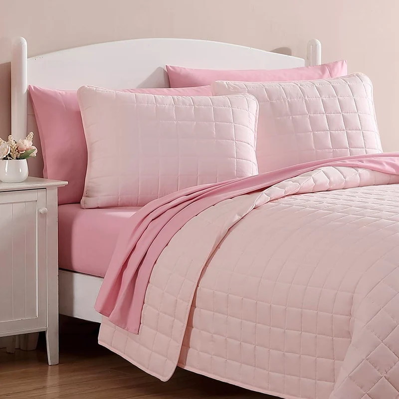 Ensemble Draps Lit Simple - Rose