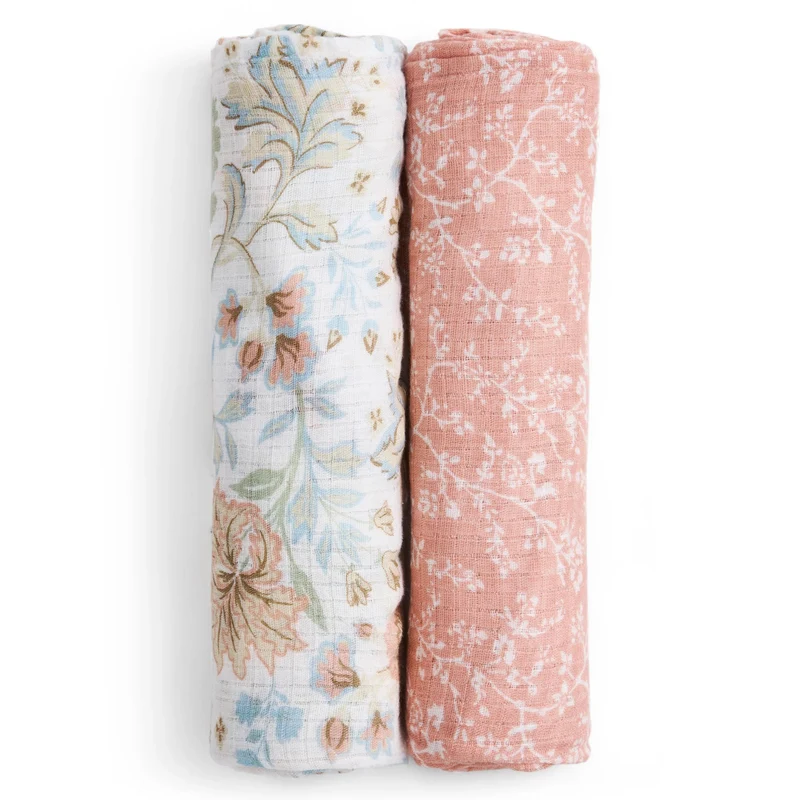 Couvertures en Mousseline(2) - Fleurs
