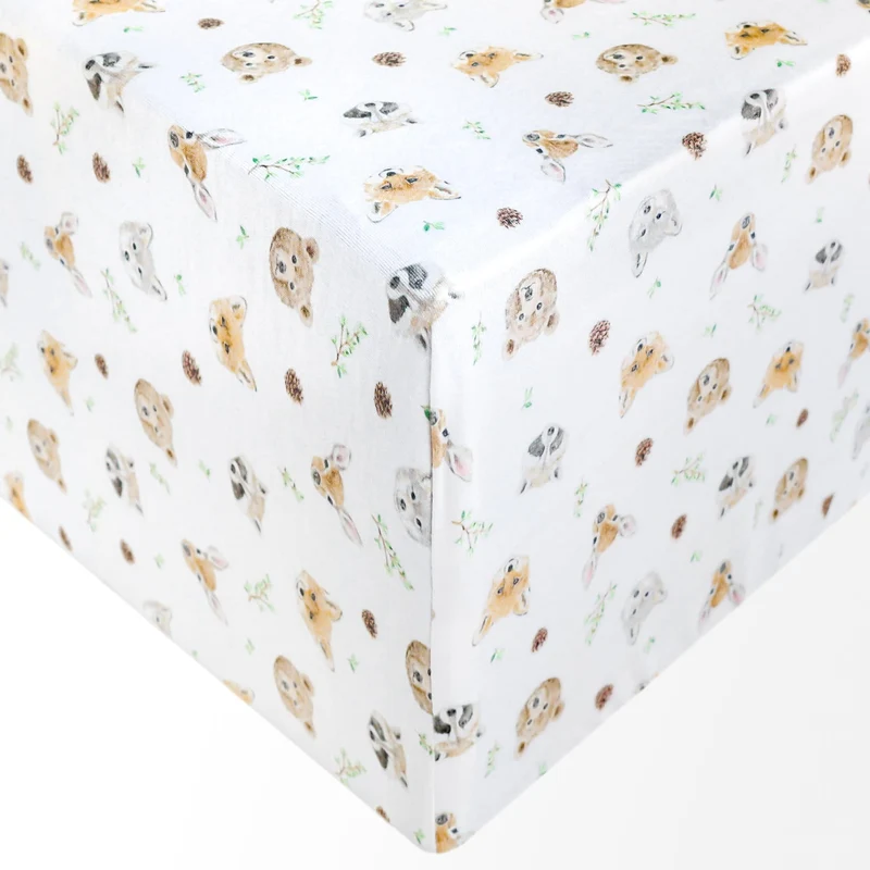 Drap Contour pour Lit de Bébé - Forêt