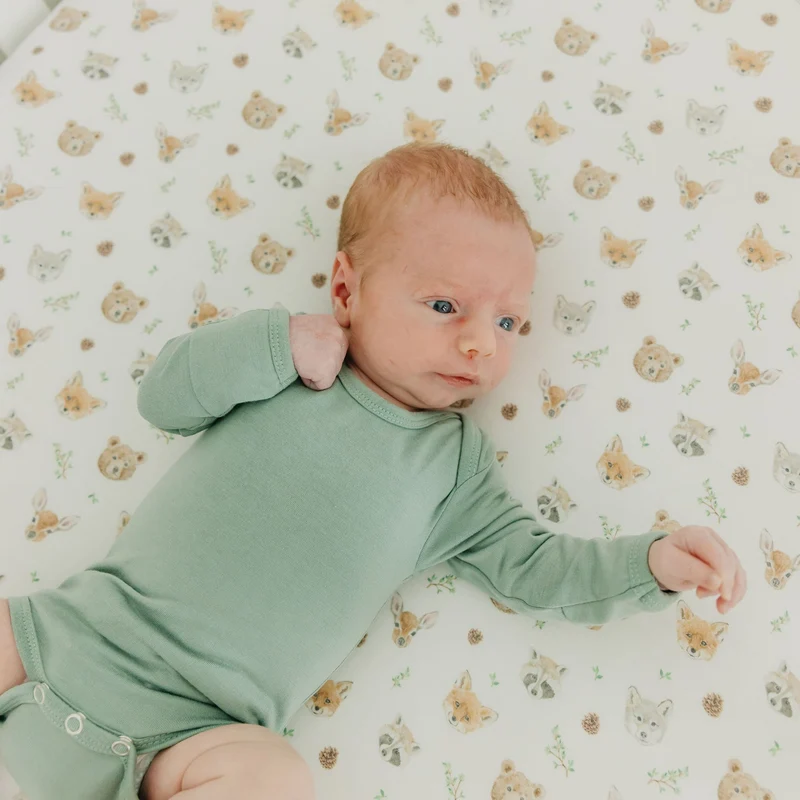 Drap Contour pour Lit de Bébé - Forêt