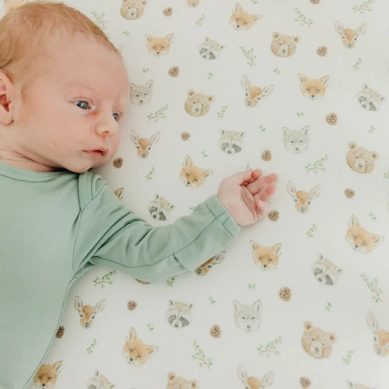 Drap Contour pour Lit de Bébé - Forêt
