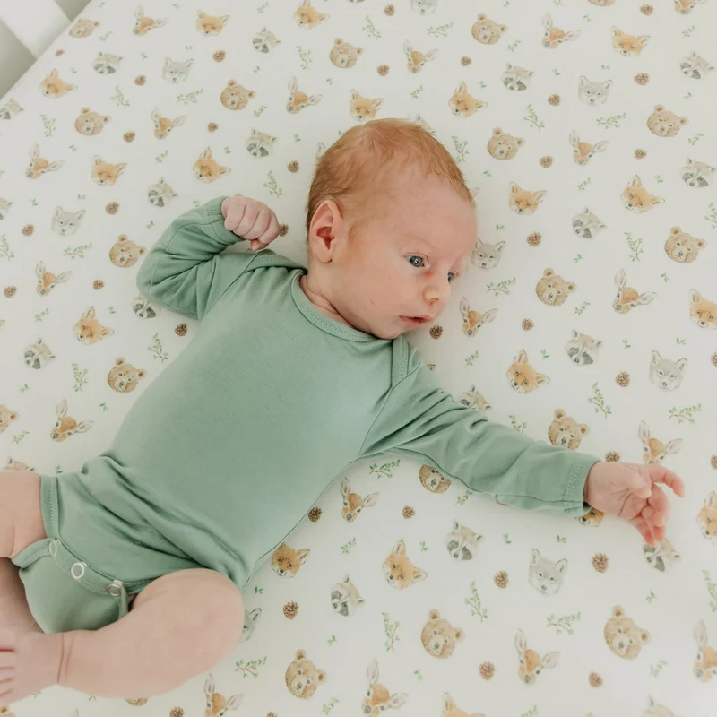 Drap Contour pour Lit de Bébé - Forêt