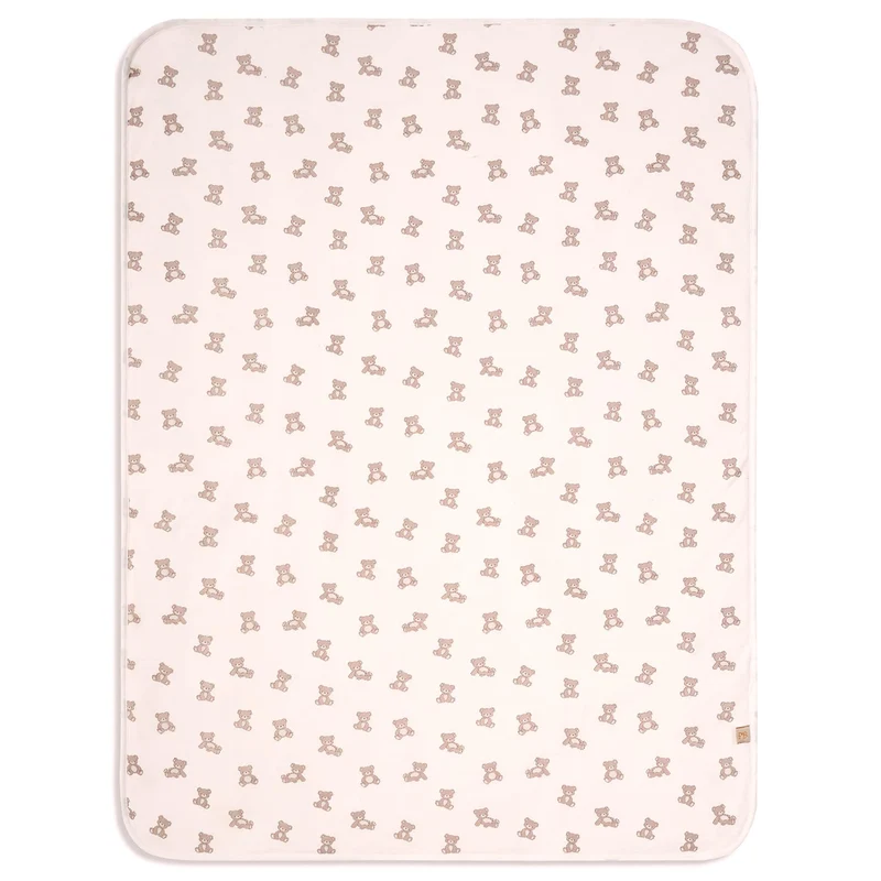 Couverture Jersey/Sherpa - Ours Rose
