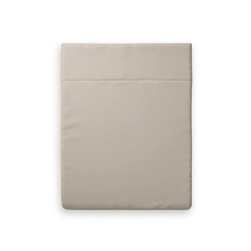 Drap plat satin de coton - Taupe