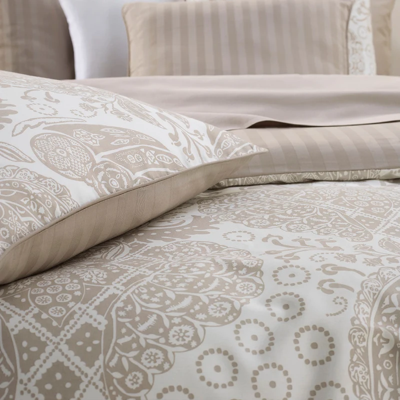 Taie(s) d'oreiller en satin de coton - Arles Taupe