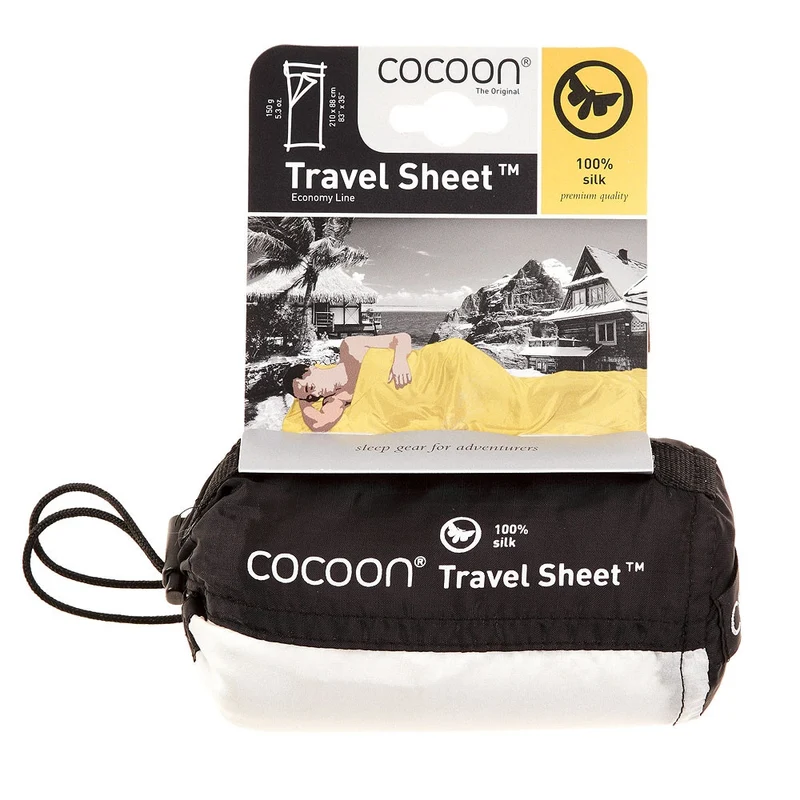 Drap de sac de couchage en soie éco Rectangulaire - Cocoon
