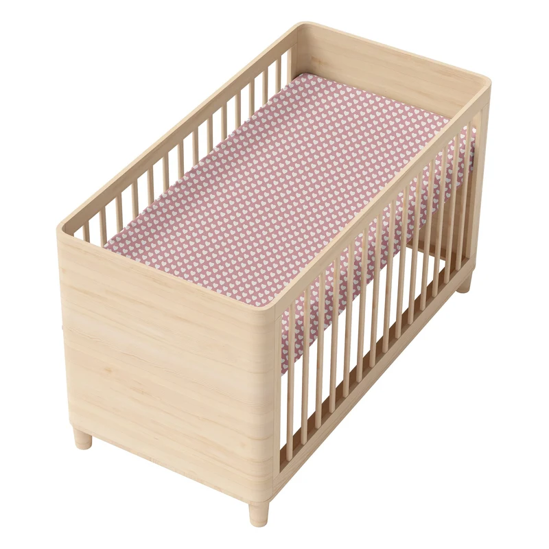 Drap Contour pour Lit de Bébé - Coeurs