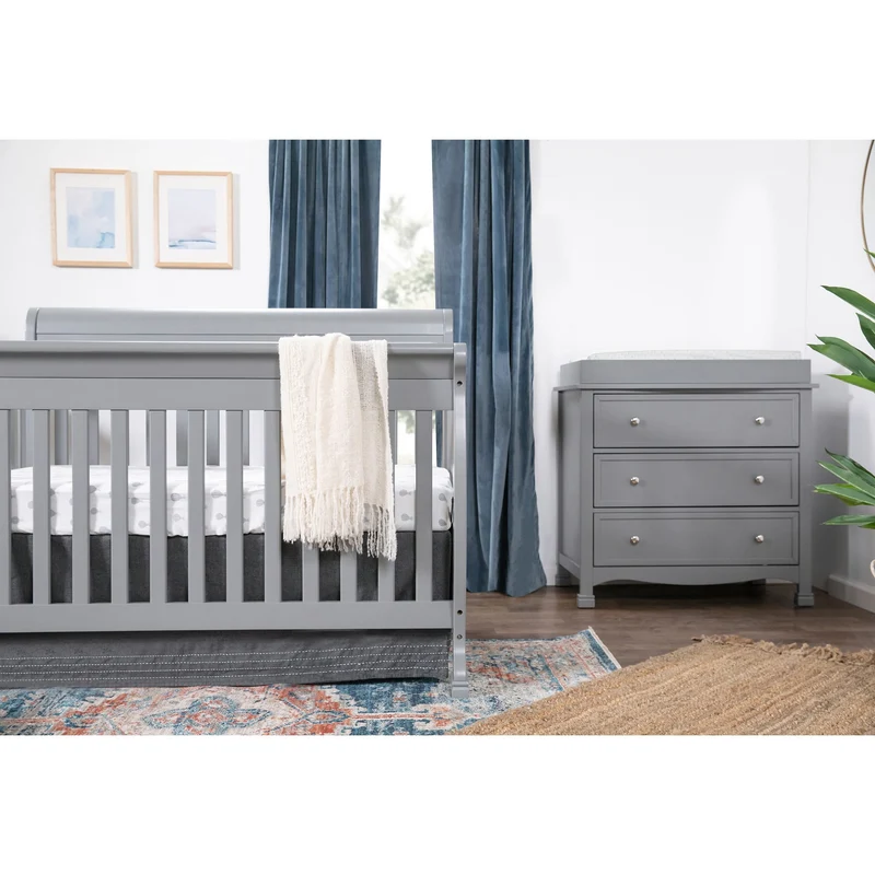 Couchette Convertible 4-en-1 Kalani - Gris