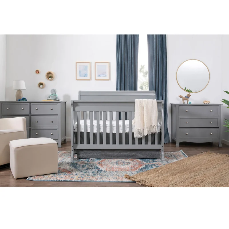 Couchette Convertible 4-en-1 Kalani - Gris