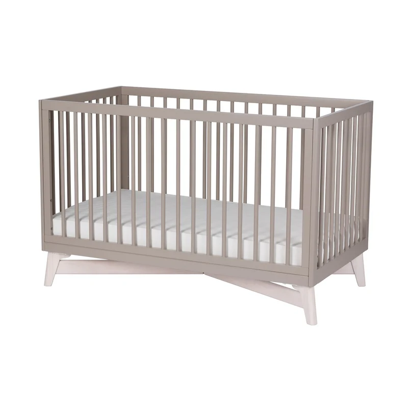 Couchette Convertible 4-en-1 Pala - Taupe/Blanc Lavé