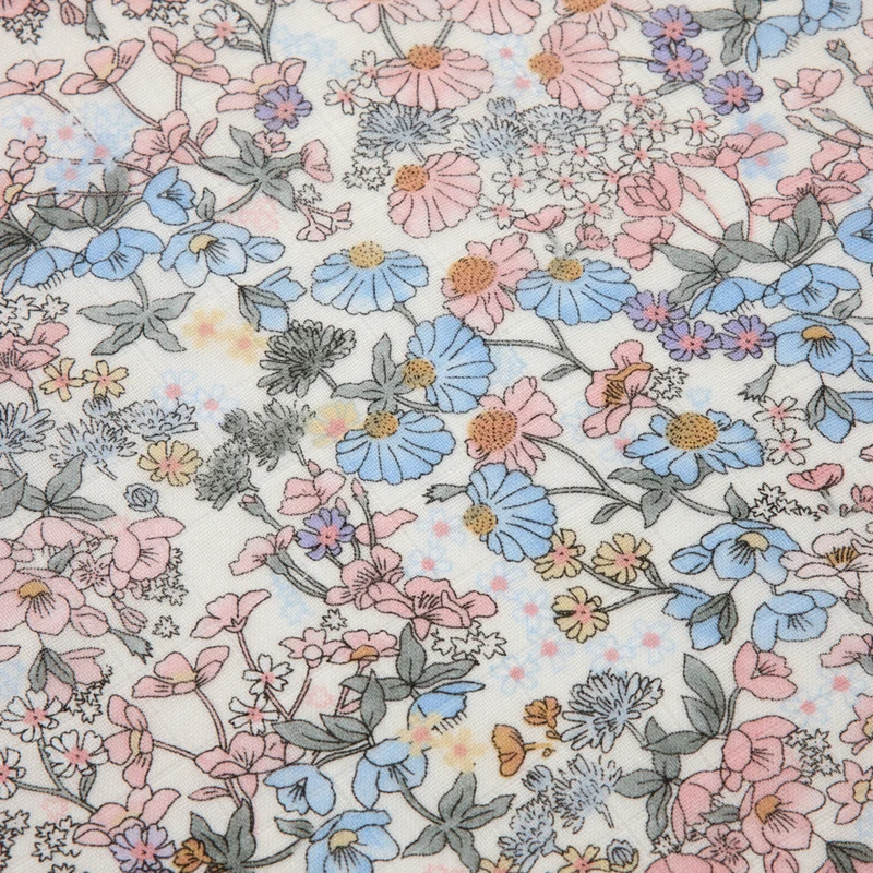 Drap Contour pour Lit de Bébé - Mousseline Bambou Jardin Anglais