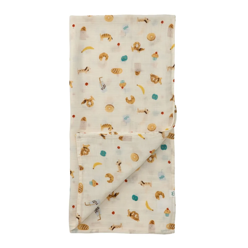 Couverture Mousseline Bambou - Déjeuner