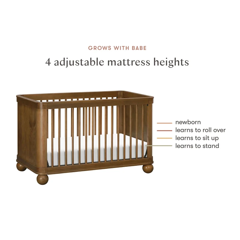 Couchette Convertible 3-en-1 Crosby - Noyer Naturel