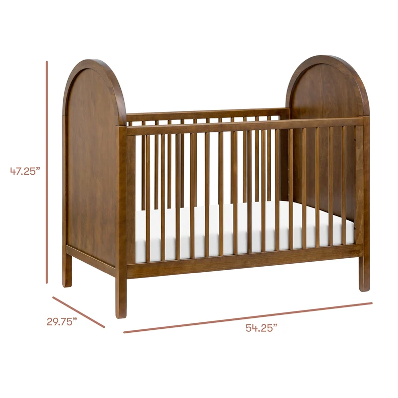 Couchette Convertible 3-en-1 Bondi avec Kit de Conversion Lit pour Tout-petit - Noyer Naturel
