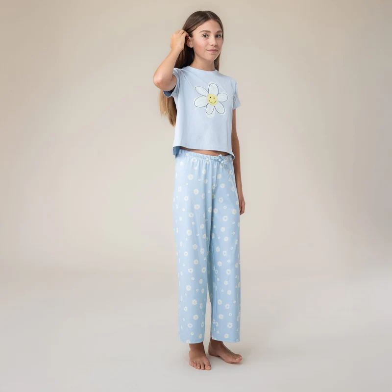 Pyjama Trois Pièces Marguerites 2-12ans