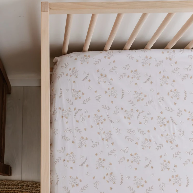 Drap Contour pour Lit de Bébé - Floral