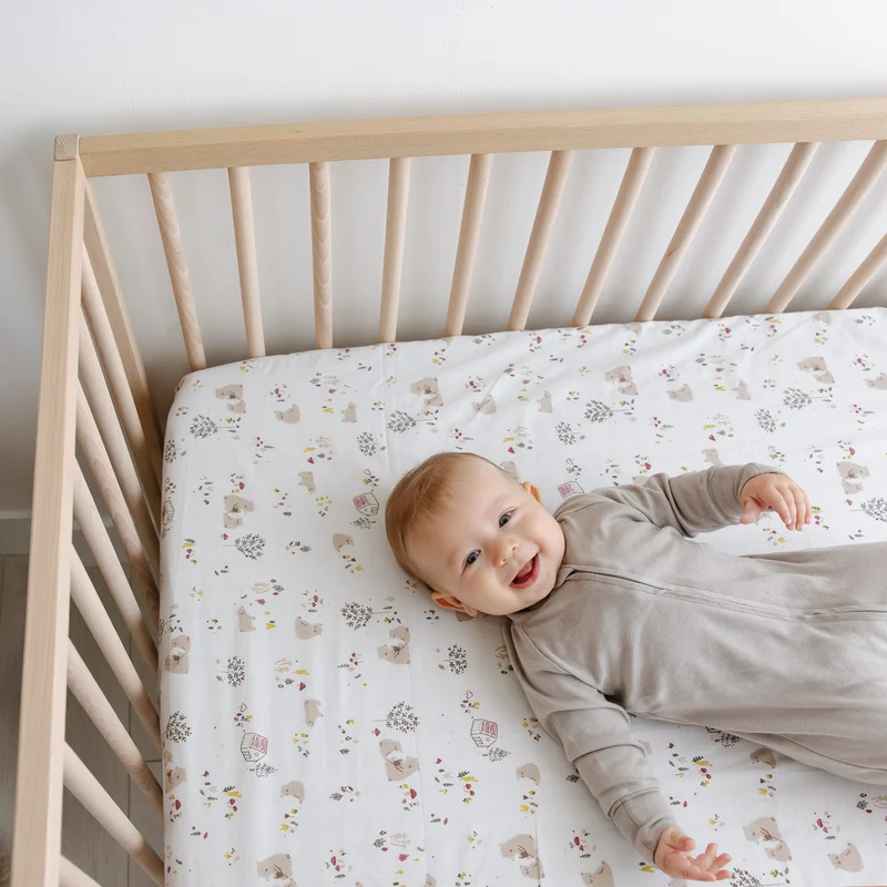 Drap Contour pour Lit de Bébé - Ours