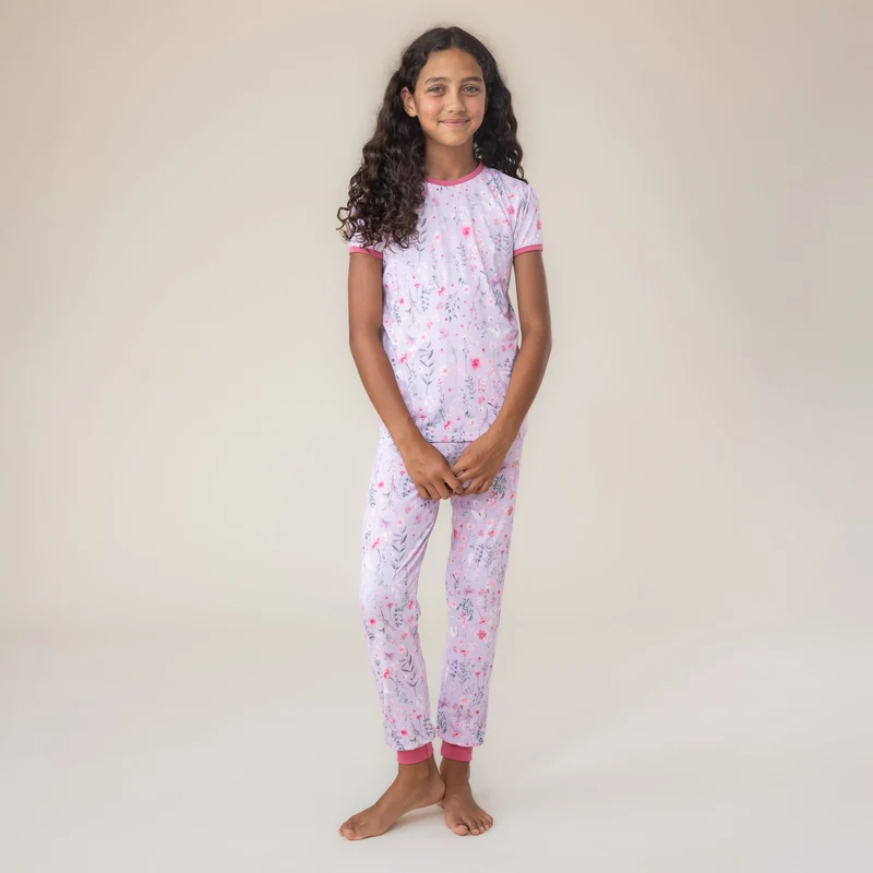 Pyjama Trois Pièces Flowers 2-12ans